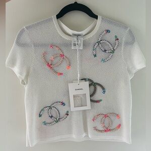 Chanel macramé crop top NWT size 36 small